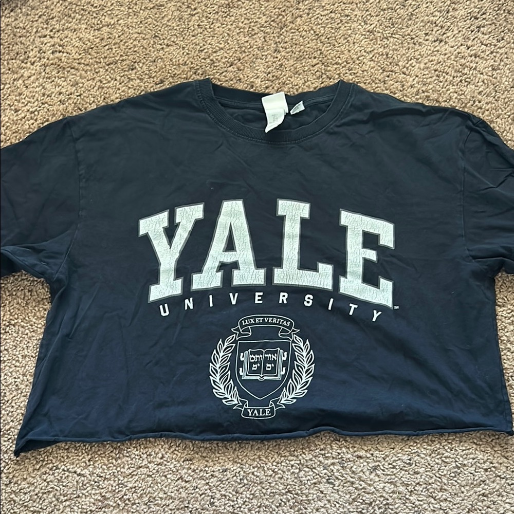 Yale University Black Crop Top